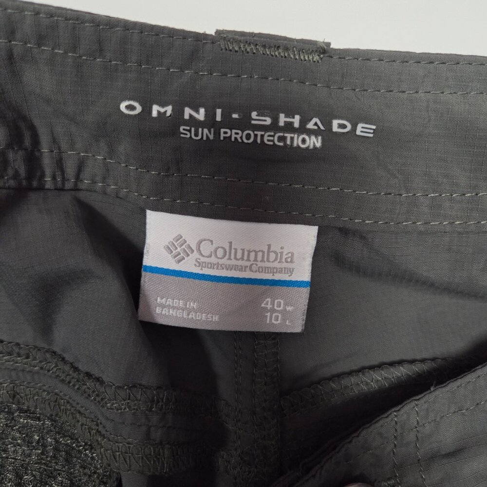 Columbia Mens Omni-Shade Cargo Shorts Grey Hiking Fishing Outdoor Size 40 W 10 L - Picture 4 of 4